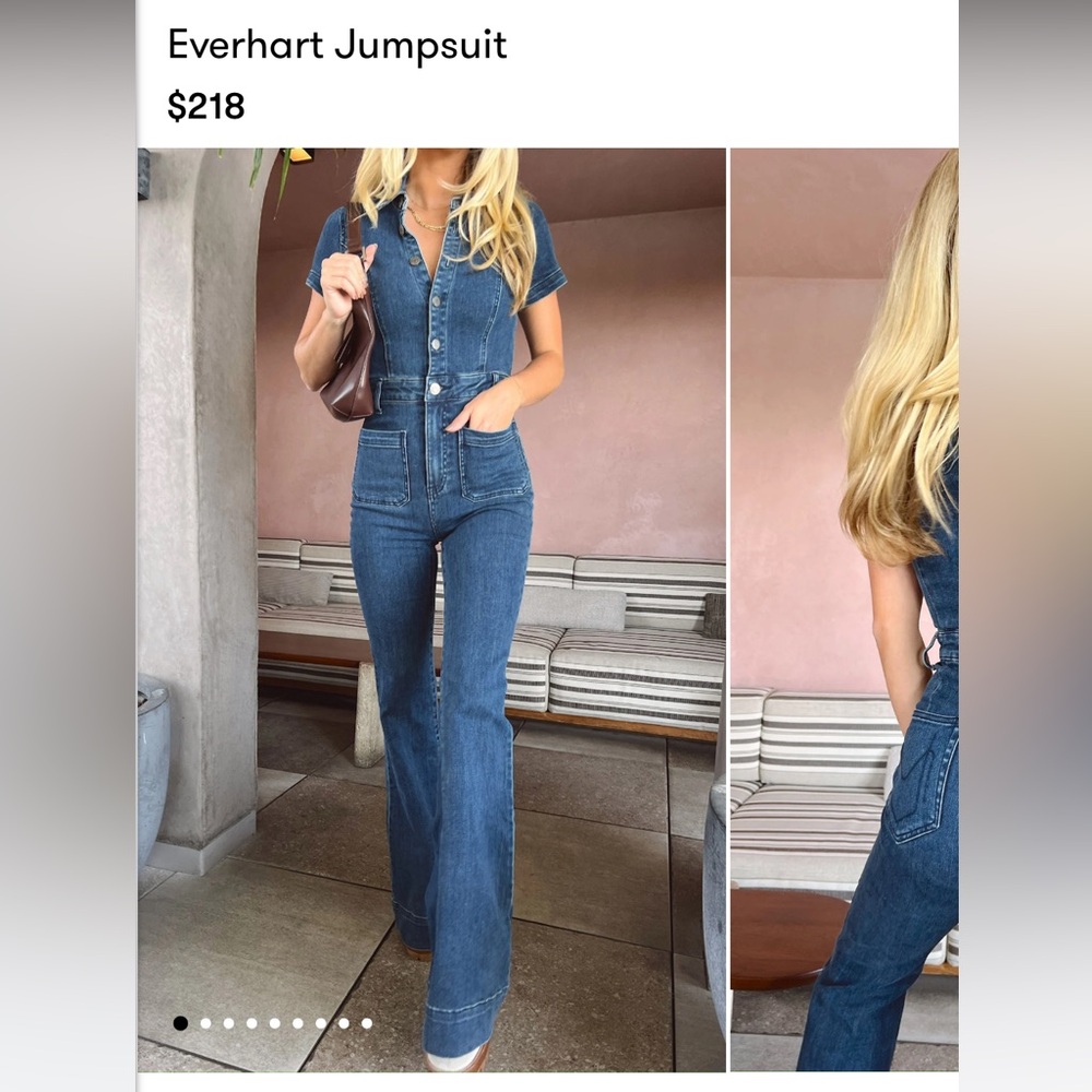 Show Me Your MuMu Blue Denim Jumpsuit